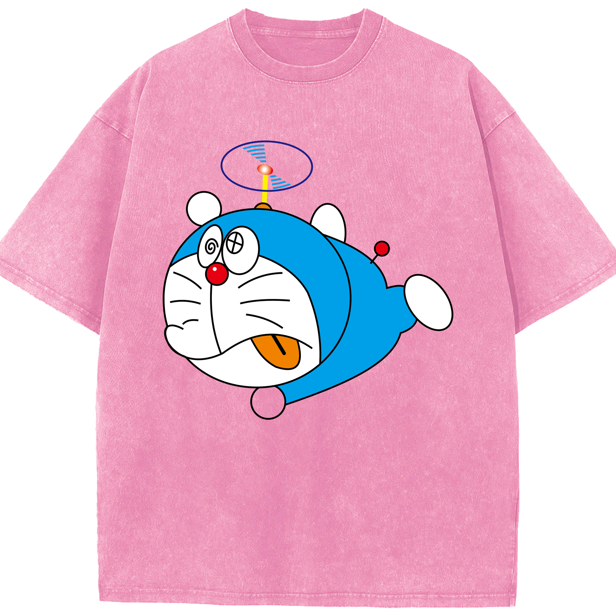 （画像用） ドラえもん Doraemon 綿100% ヴィンテージ風 半袖Tシャツ（フロントプリント）